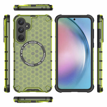 MagSafe futrola za Samsung Galaxy S25 S931, Techsuit, HoneyComb Shield, Zelena