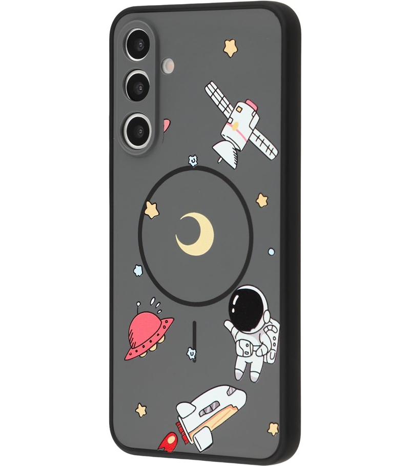 MagSafe futrola za Samsung Galaxy S25 Ultra S938, OEM, Cartoon Astronaut, Crna