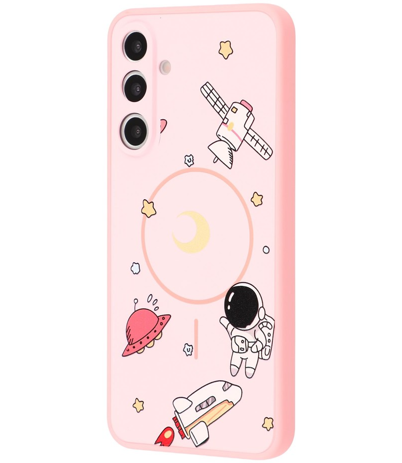 MagSafe futrola za Samsung Galaxy S25 Ultra S938, OEM, Cartoon Astronaut, Roze