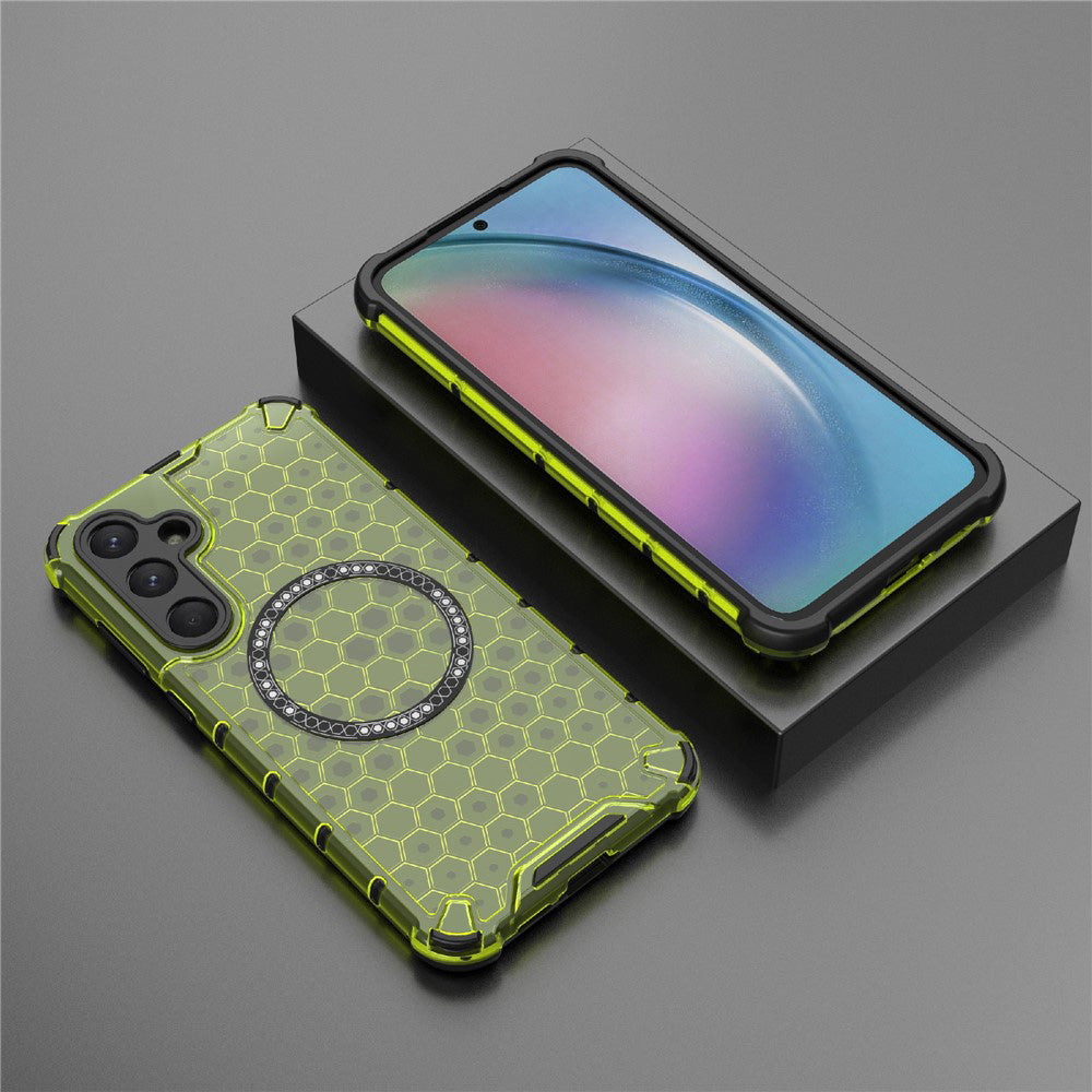 MagSafe futrola za Samsung Galaxy S25 S931, Techsuit, HoneyComb Shield, Zelena