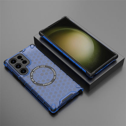 MagSafe futrola za Samsung Galaxy S25 Ultra S938, Techsuit, HoneyComb Shield, Plava