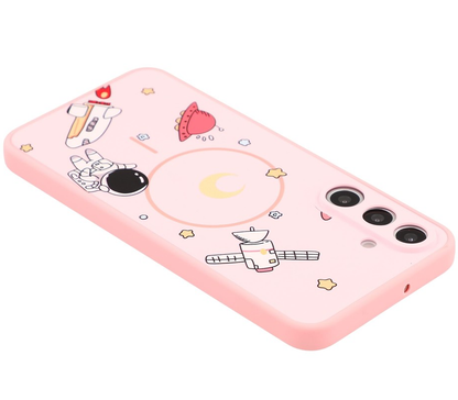 MagSafe futrola za Samsung Galaxy S25 Ultra S938, OEM, Cartoon Astronaut, Roze