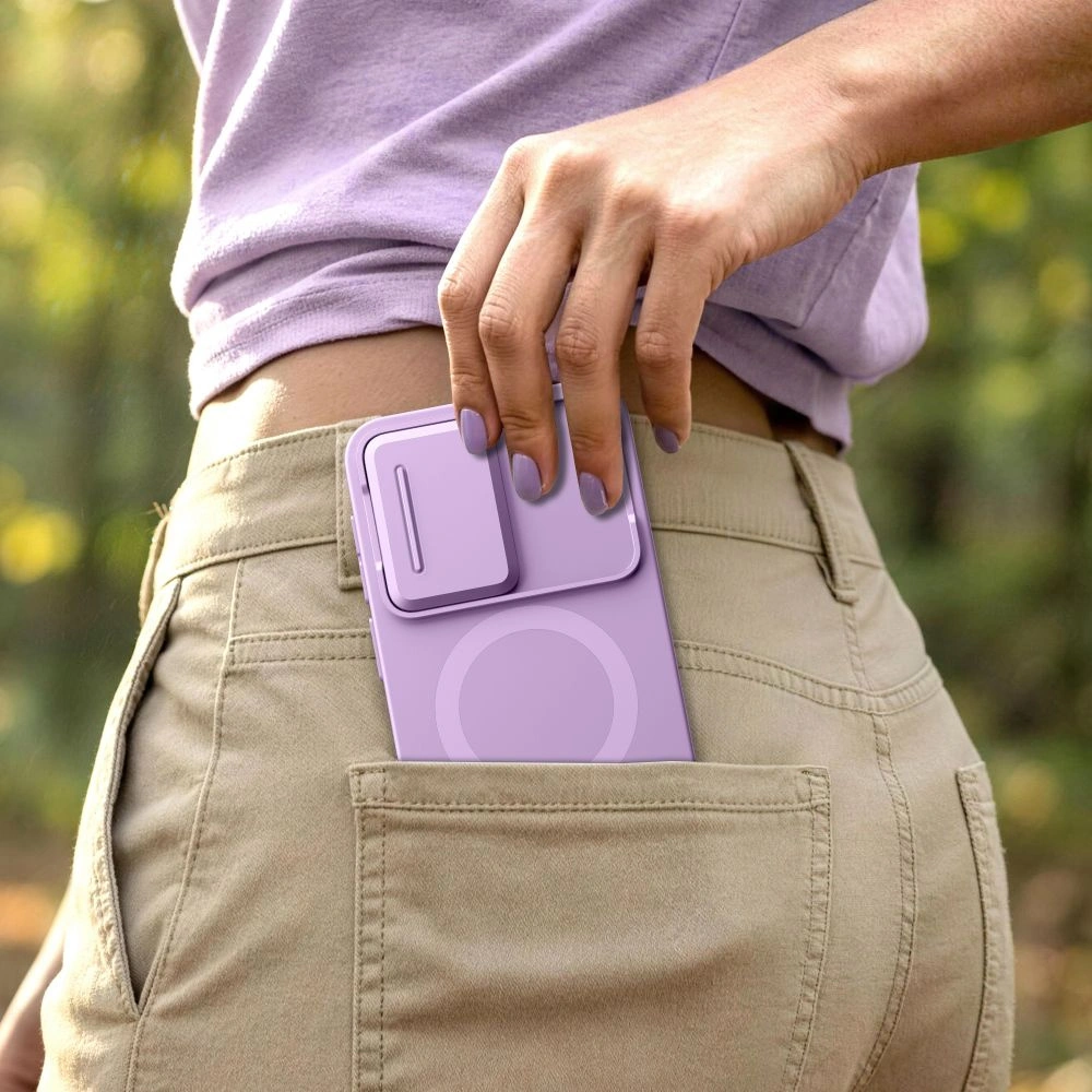 MagSafe futrola za Samsung Galaxy A57 5G, Tech-Protect, Kevlar Aura, Ljubičasta