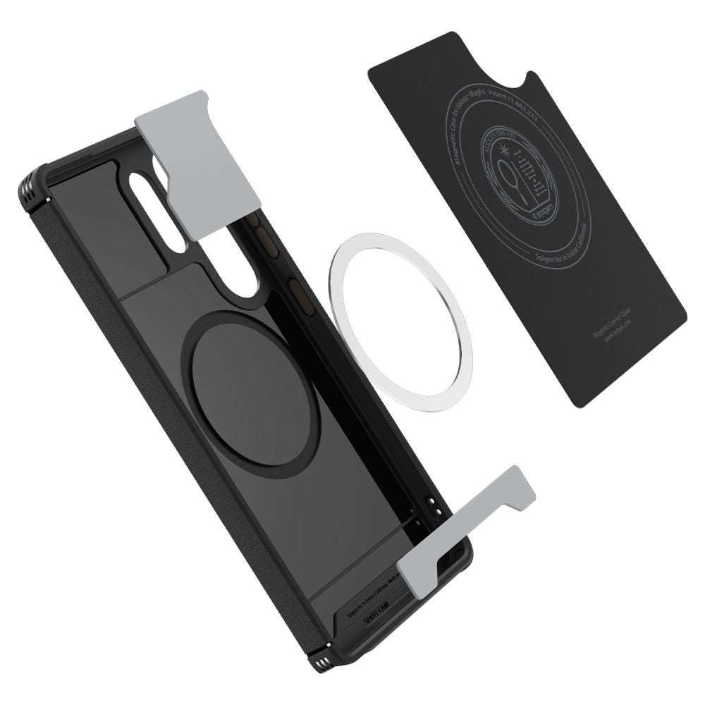 Futrola MagSafe za Samsung Galaxy S25 Ultra S938, Spigen, Mag Armor, Crna ACS08913