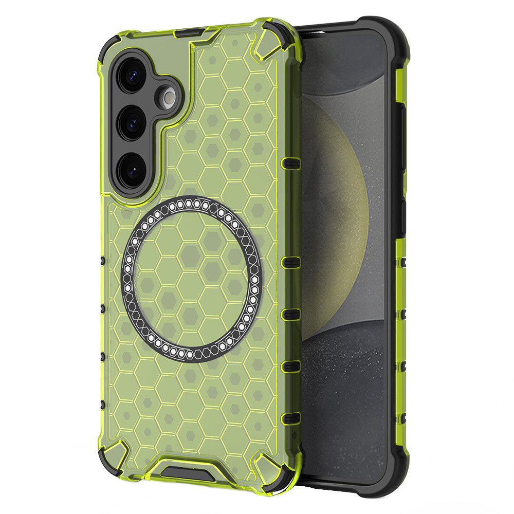 MagSafe futrola za Samsung Galaxy S25 S931, Techsuit, HoneyComb Shield, Zelena