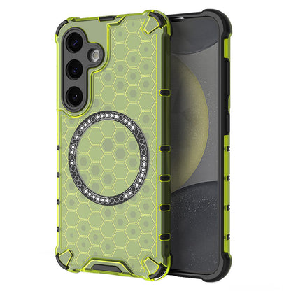 MagSafe futrola za Samsung Galaxy S25 S931, Techsuit, HoneyComb Shield, Zelena