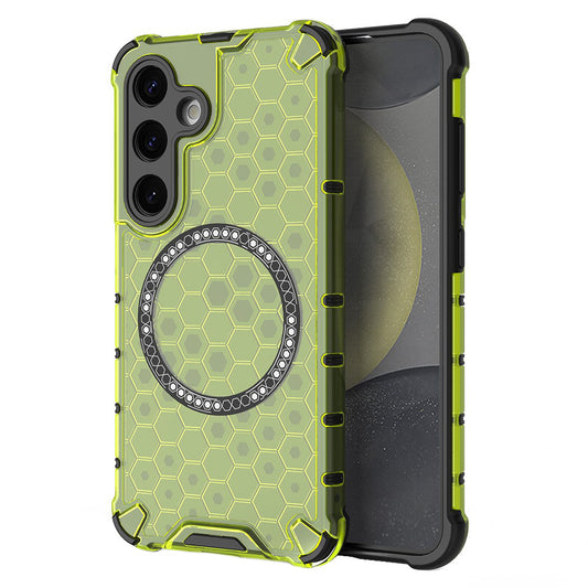MagSafe futrola za Samsung Galaxy S25 S931, Techsuit, HoneyComb Shield, Zelena