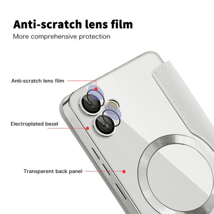 MagSafe futrola za Samsung Galaxy A05 A055, Techsuit, SmartMag Book, Siva