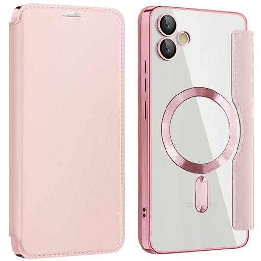 MagSafe futrola za Samsung Galaxy A05 A055, Techsuit, SmartMag Book, Roze