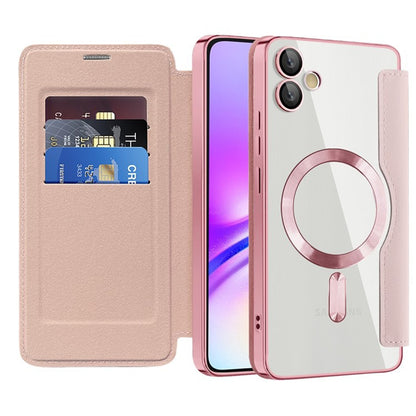 MagSafe futrola za Samsung Galaxy A05 A055, Techsuit, SmartMag Book, Roze