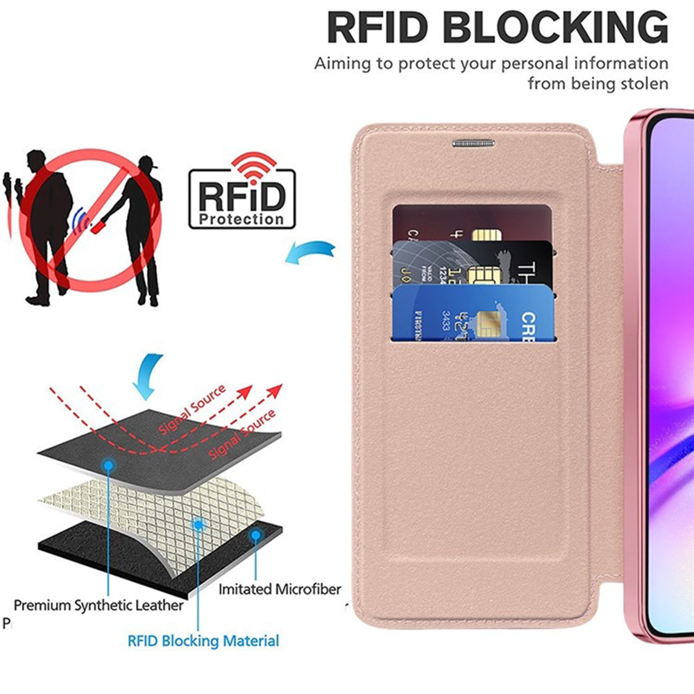 MagSafe futrola za Samsung Galaxy A05 A055, Techsuit, SmartMag Book, Roze