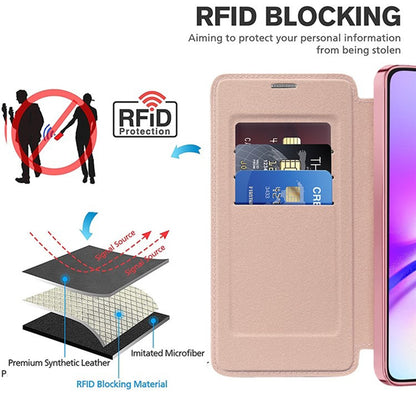 MagSafe futrola za Samsung Galaxy A05 A055, Techsuit, SmartMag Book, Roze