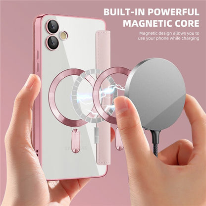 MagSafe futrola za Samsung Galaxy A05 A055, Techsuit, SmartMag Book, Roze