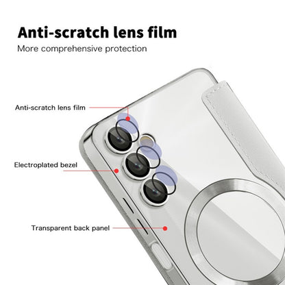 MagSafe futrola za Samsung Galaxy A05s A057, Techsuit, SmartMag Book, Siva