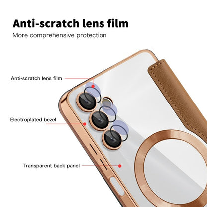 MagSafe futrola za Samsung Galaxy A05s A057, Techsuit, SmartMag Book, Braon