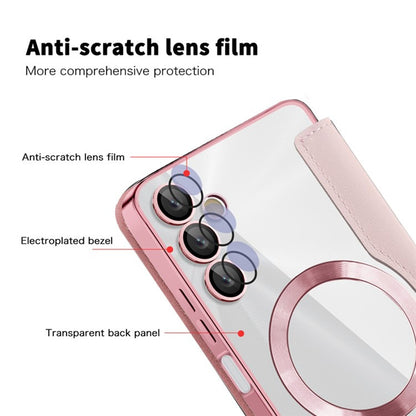 MagSafe futrola za Samsung Galaxy A05s A057, Techsuit, SmartMag Book, Roze
