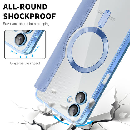 MagSafe futrola za Samsung Galaxy A06 A065, Techsuit, SmartMag Book, Plava