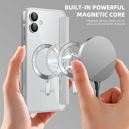 MagSafe futrola za Samsung Galaxy A06 A065, Techsuit, SmartMag Book, Siva