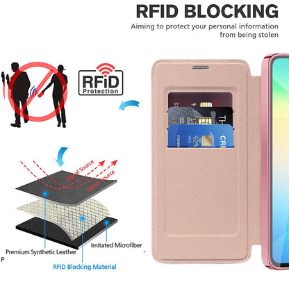 MagSafe futrola za Samsung Galaxy A06 A065, Techsuit, SmartMag Book, Roze