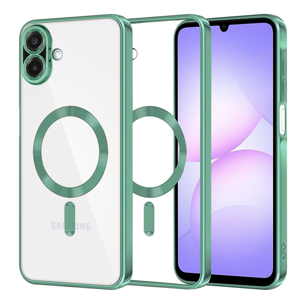 MagSafe futrola za Samsung Galaxy A07 4G A075, Techsuit, Luxury Crystal, Svetlo Zelena