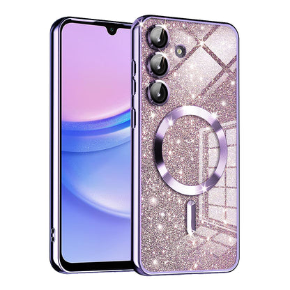 MagSafe futrola za Samsung Galaxy A15 5G A156 / A15 A155, Techsuit, Luxury Glitter, Svetlo Ljubičasta