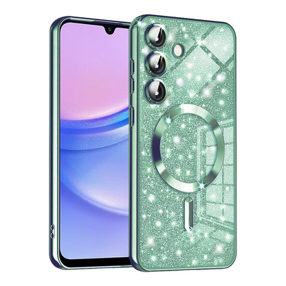 MagSafe futrola za Samsung Galaxy A15 5G A156 / A15 A155, Techsuit, Luxury Glitter, Svetlo Zelena