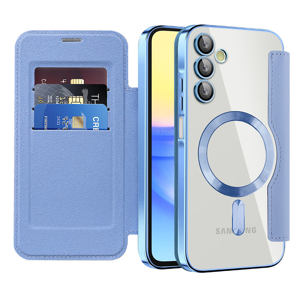 MagSafe futrola za Samsung Galaxy A15 5G A156 / A15 A155, Techsuit, SmartMag Book, Plava