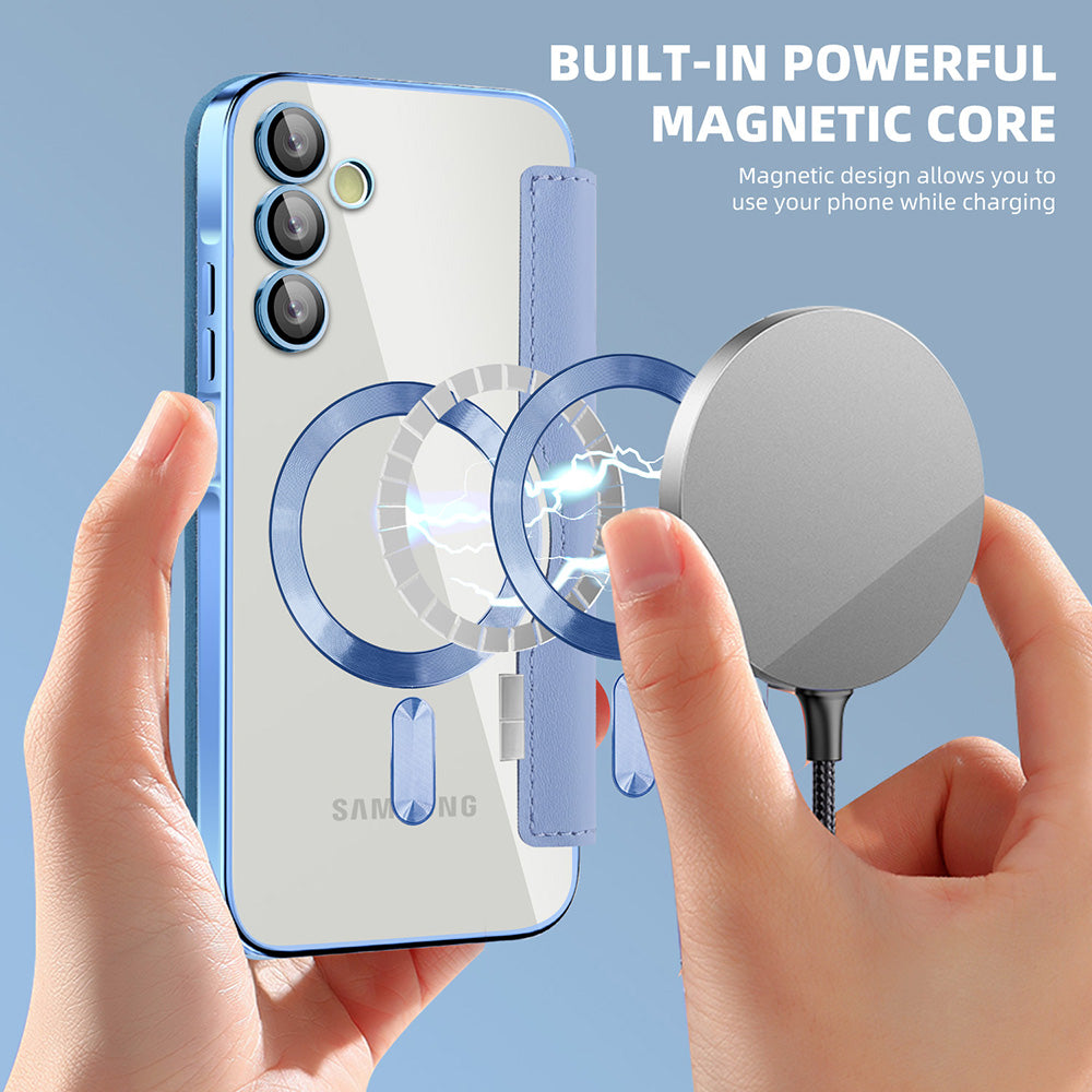 MagSafe futrola za Samsung Galaxy A15 5G A156 / A15 A155, Techsuit, SmartMag Book, Plava