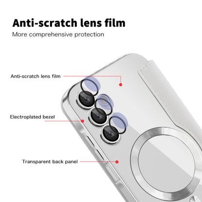 MagSafe futrola za Samsung Galaxy A15 5G A156 / A15 A155, Techsuit, SmartMag Book, Siva