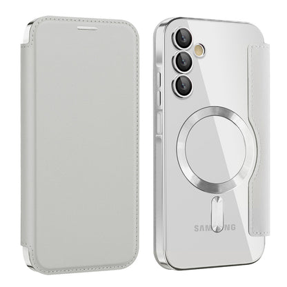 MagSafe futrola za Samsung Galaxy A15 5G A156 / A15 A155, Techsuit, SmartMag Book, Siva