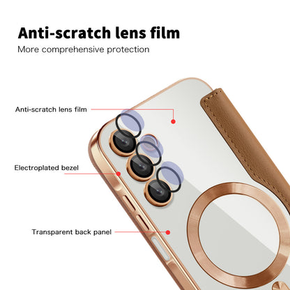 MagSafe futrola za Samsung Galaxy A15 5G A156 / A15 A155, Techsuit, SmartMag Book, Braon