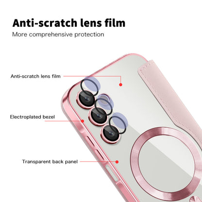 MagSafe futrola za Samsung Galaxy A15 5G A156 / A15 A155, Techsuit, SmartMag Book, Roze