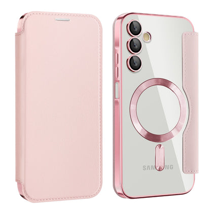 MagSafe futrola za Samsung Galaxy A15 5G A156 / A15 A155, Techsuit, SmartMag Book, Roze