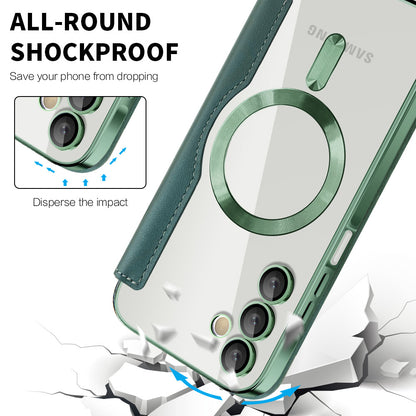 MagSafe futrola za Samsung Galaxy A15 5G A156 / A15 A155, Techsuit, SmartMag Book, Zelena