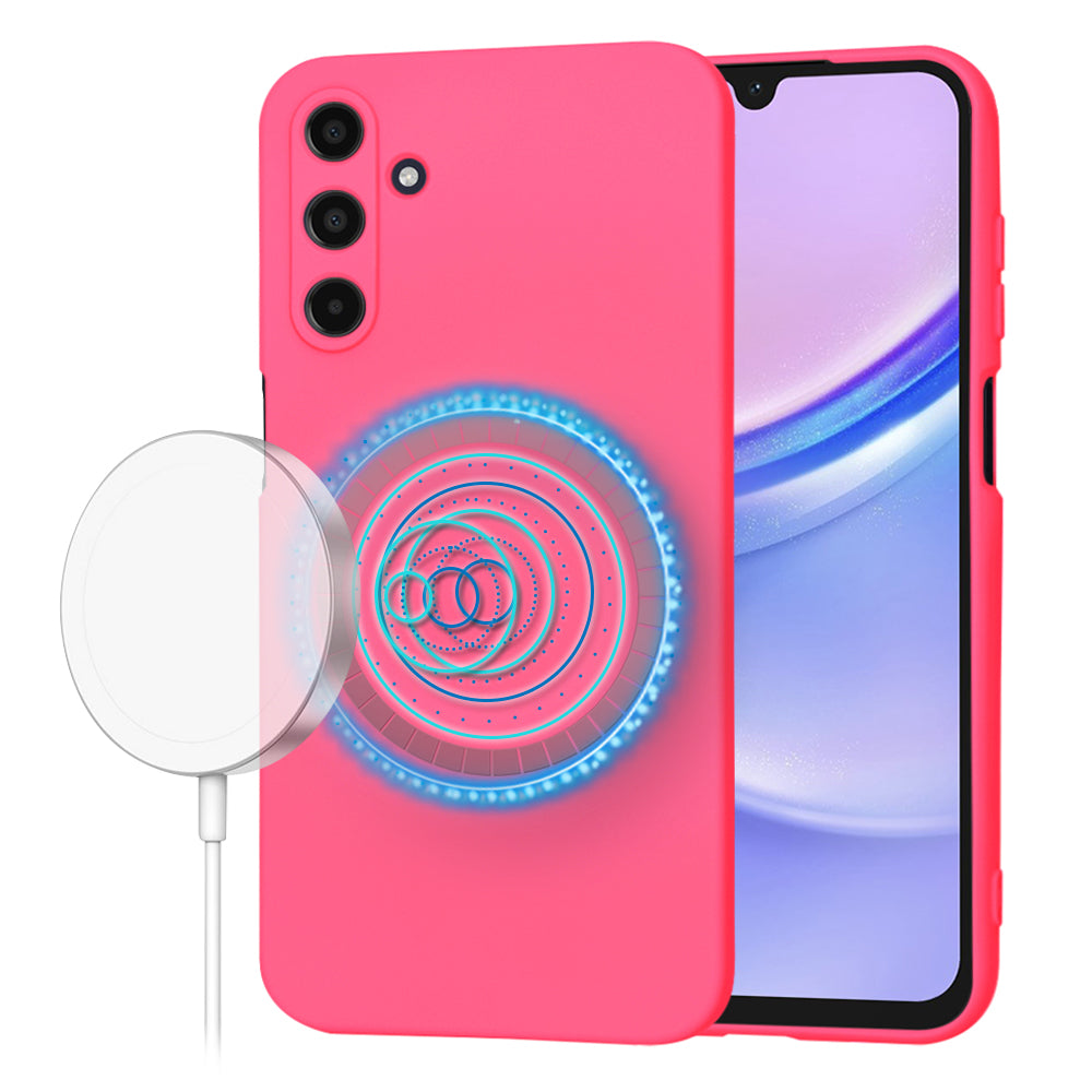 MagSafe futrola za Samsung Galaxy A15 A155, Techsuit, SoftFlex, Tamno Roze