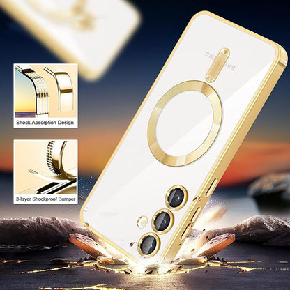 MagSafe futrola za Samsung Galaxy A16 5G A166 / A16 4G A165, Techsuit, Luxury Crystal, Srebrna