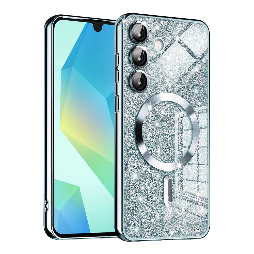 MagSafe futrola za Samsung Galaxy A16 5G A166 / A16 4G A165, Techsuit, Luxury Glitter, Plava