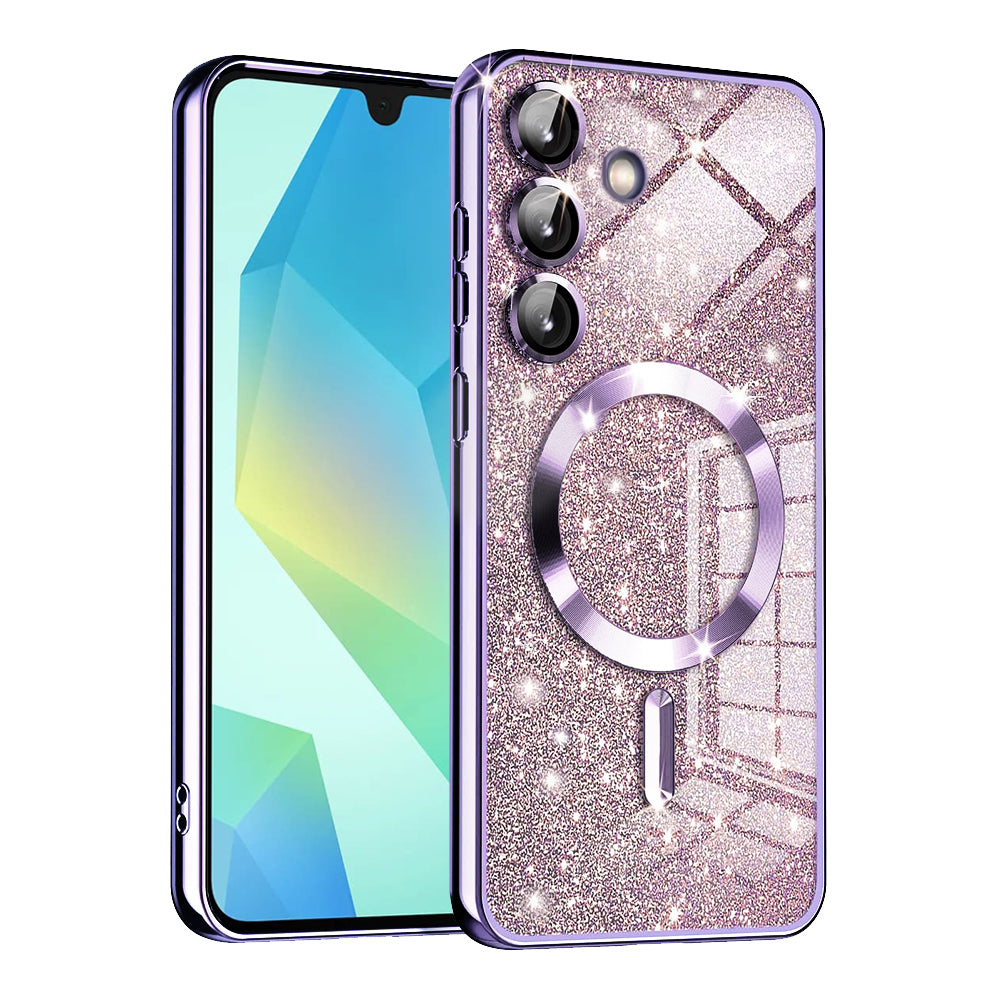 MagSafe futrola za Samsung Galaxy A16 5G A166 / A16 4G A165, Techsuit, Luxury Glitter, Svetlo Ljubičasta