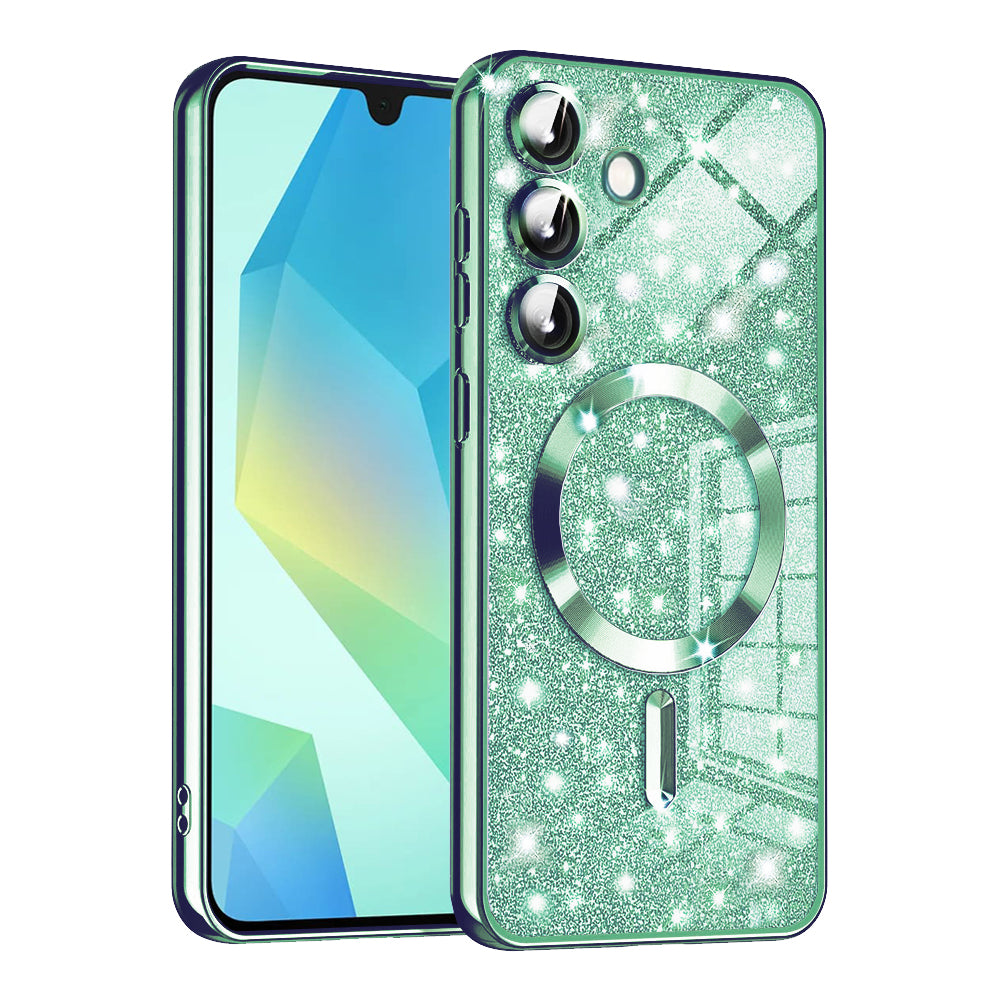 MagSafe futrola za Samsung Galaxy A16 5G A166 / A16 4G A165, Techsuit, Luxury Glitter, Svetlo Zelena