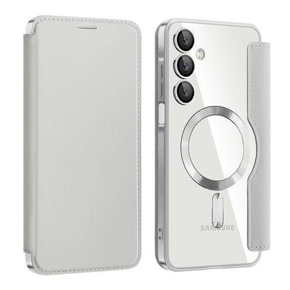 MagSafe futrola za Samsung Galaxy A16 5G A166 / A16 4G A165, Techsuit, SmartMag Book, Siva