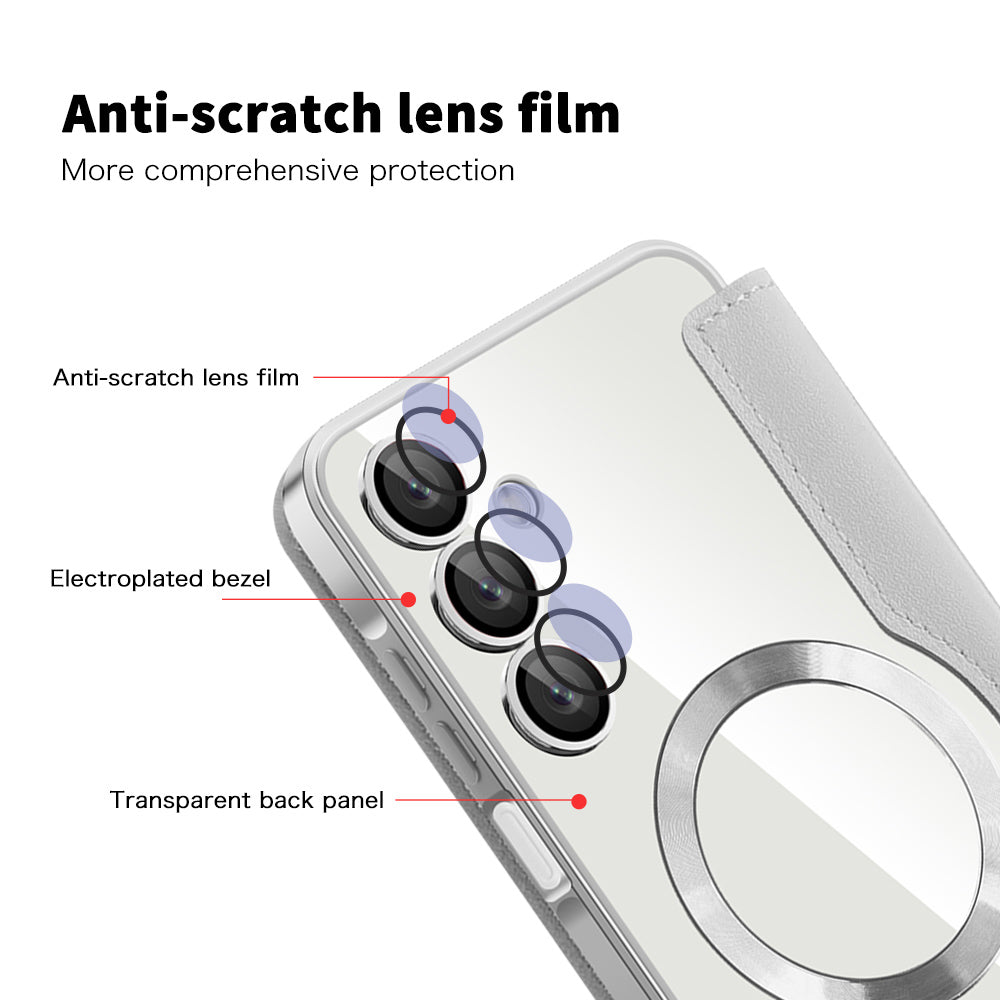 MagSafe futrola za Samsung Galaxy A16 5G A166 / A16 4G A165, Techsuit, SmartMag Book, Siva