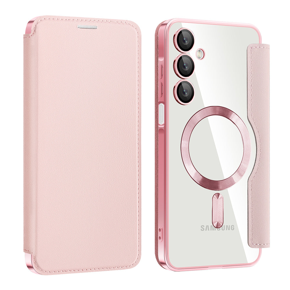 MagSafe futrola za Samsung Galaxy A16 5G A166 / A16 4G A165, Techsuit, SmartMag Book, Roze