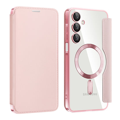 MagSafe futrola za Samsung Galaxy A16 5G A166 / A16 4G A165, Techsuit, SmartMag Book, Roze