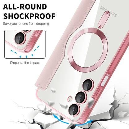 MagSafe futrola za Samsung Galaxy A16 5G A166 / A16 4G A165, Techsuit, SmartMag Book, Roze