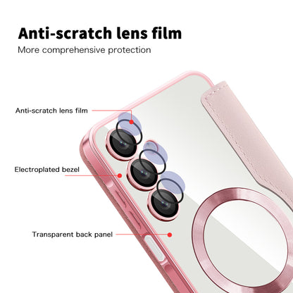 MagSafe futrola za Samsung Galaxy A16 5G A166 / A16 4G A165, Techsuit, SmartMag Book, Roze