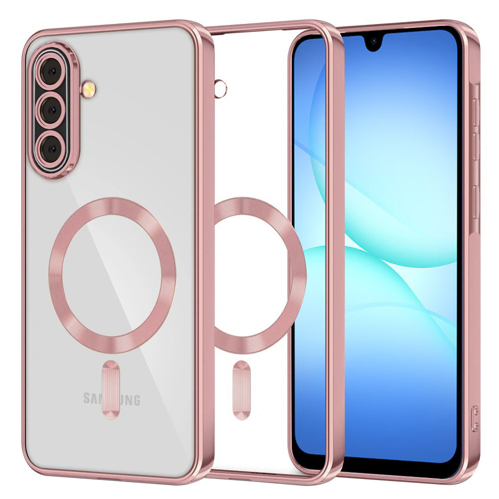 MagSafe futrola za Samsung Galaxy A17 4G / A17 5G, Techsuit, Luxury Crystal, Roze