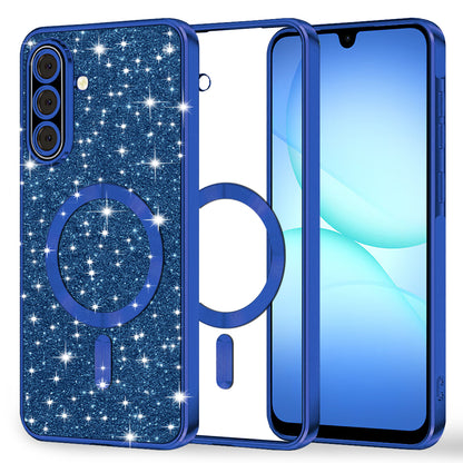 Futrola MagSafe za Samsung Galaxy A17 4G / A17 5G, Techsuit, Luxury Glitter, Tamno Plava