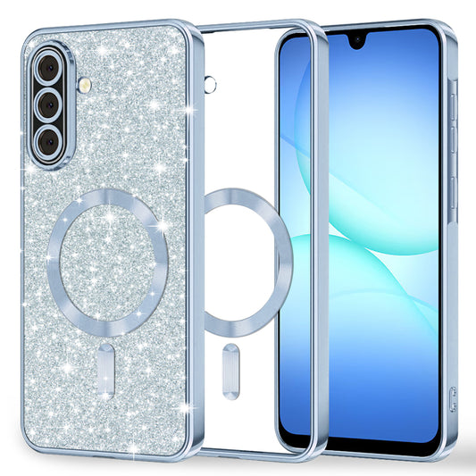 MagSafe futrola za Samsung Galaxy A17 4G / A17 5G, Techsuit, Luxury Glitter, Plava