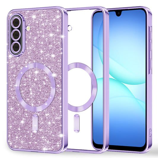 MagSafe futrola za Samsung Galaxy A17 4G / A17 5G, Techsuit, Luxury Glitter, Svetlo Ljubičasta