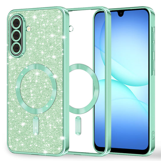 MagSafe futrola za Samsung Galaxy A17 4G / A17 5G, Techsuit, Luxury Glitter, Svetlo Zelena